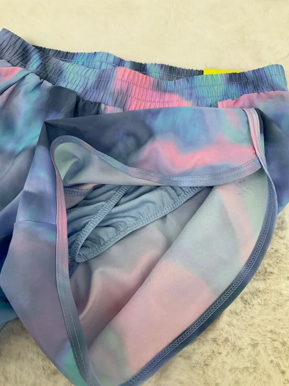 All In Motion Bottoms size XL (14) Girls Tie-Dye Athletic Shorts Blue/ Pink/Pur